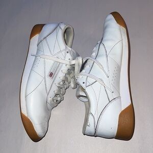 Reebok vintage Classic style 059503 white leather lace up sneakers women’s 8.5‎